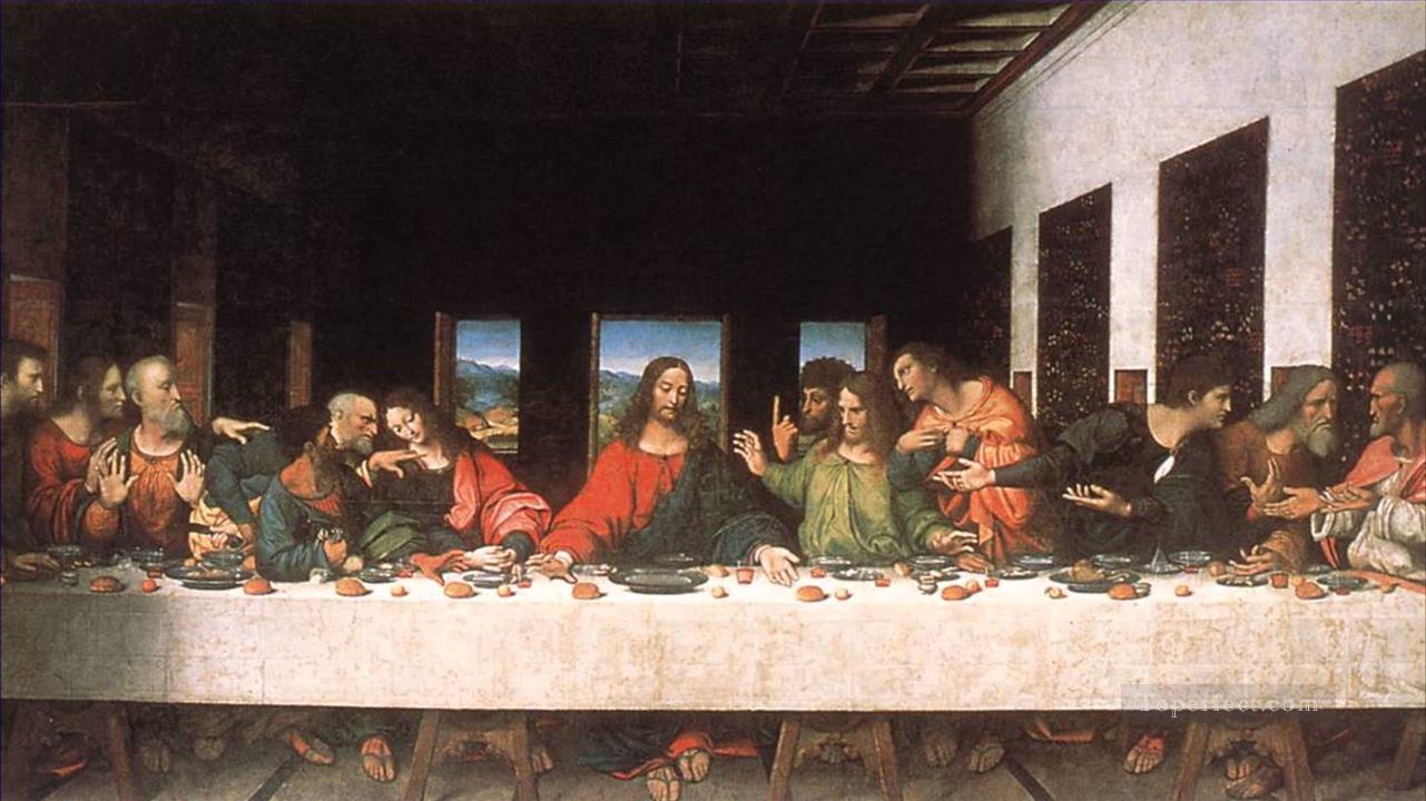 Copia de la Última Cena Leonardo da Vinci religioso cristiano Pintura al óleo